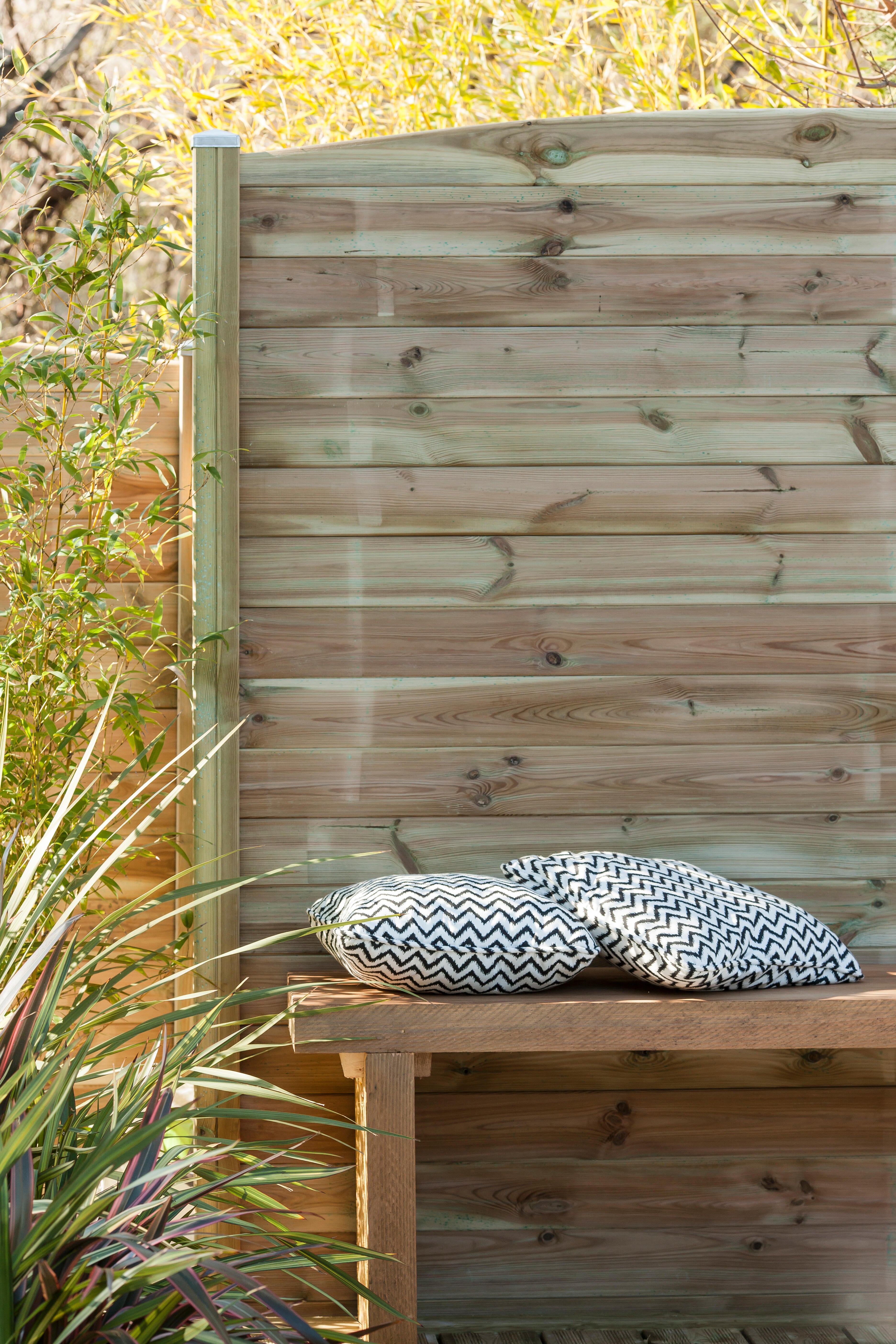 Lama para valla modulable de madera pino CERLAND Yona de 12 x 200 cm marrón - 6