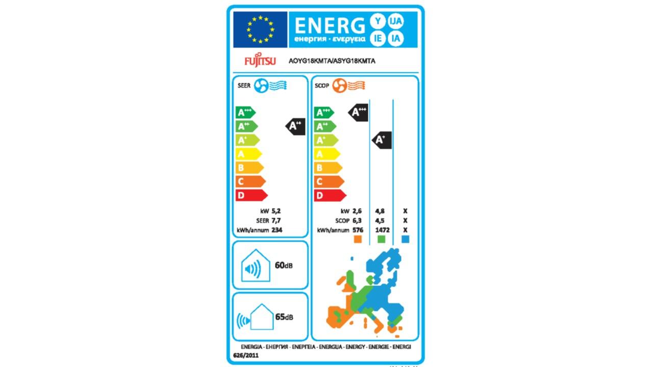 Unità esterna condizionatore FUJITSU dual 18.000 BTU 5.2 KW R32 Inverter A++/A+ serie KM - 2