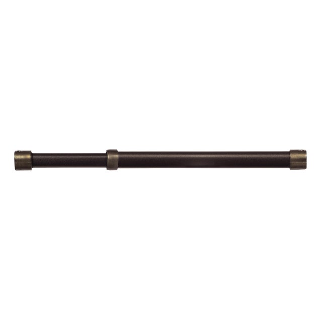 Kit bastone per tendina a vetro a pressione estensibile da 60 a 90 cm Iris in acciaio verniciato bronzo lucido Ø 10 mm INSPIRE