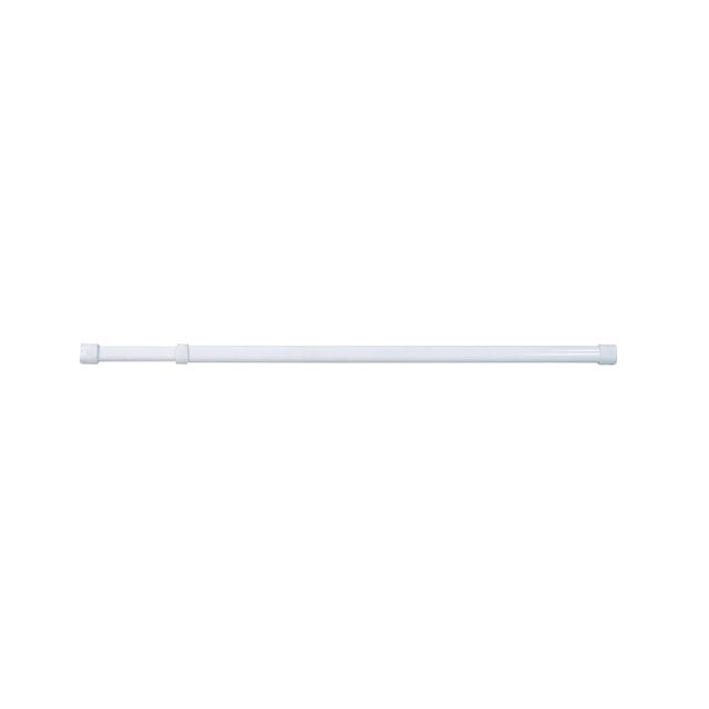 Kit bastone per tendina a vetro a pressione estensibile da 30 a 40 cm Iris in acciaio verniciato bianco lucido Ø 10 mm INSPIRE