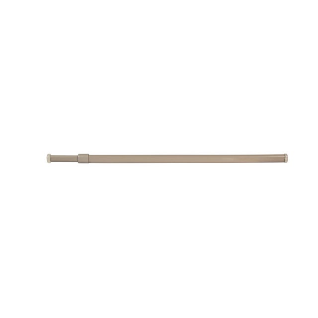 Kit bastone per tendina a vetro estensibile da 30 a 40 cm Iris in acciaio tortora lucido Ø 10 mm INSPIRE