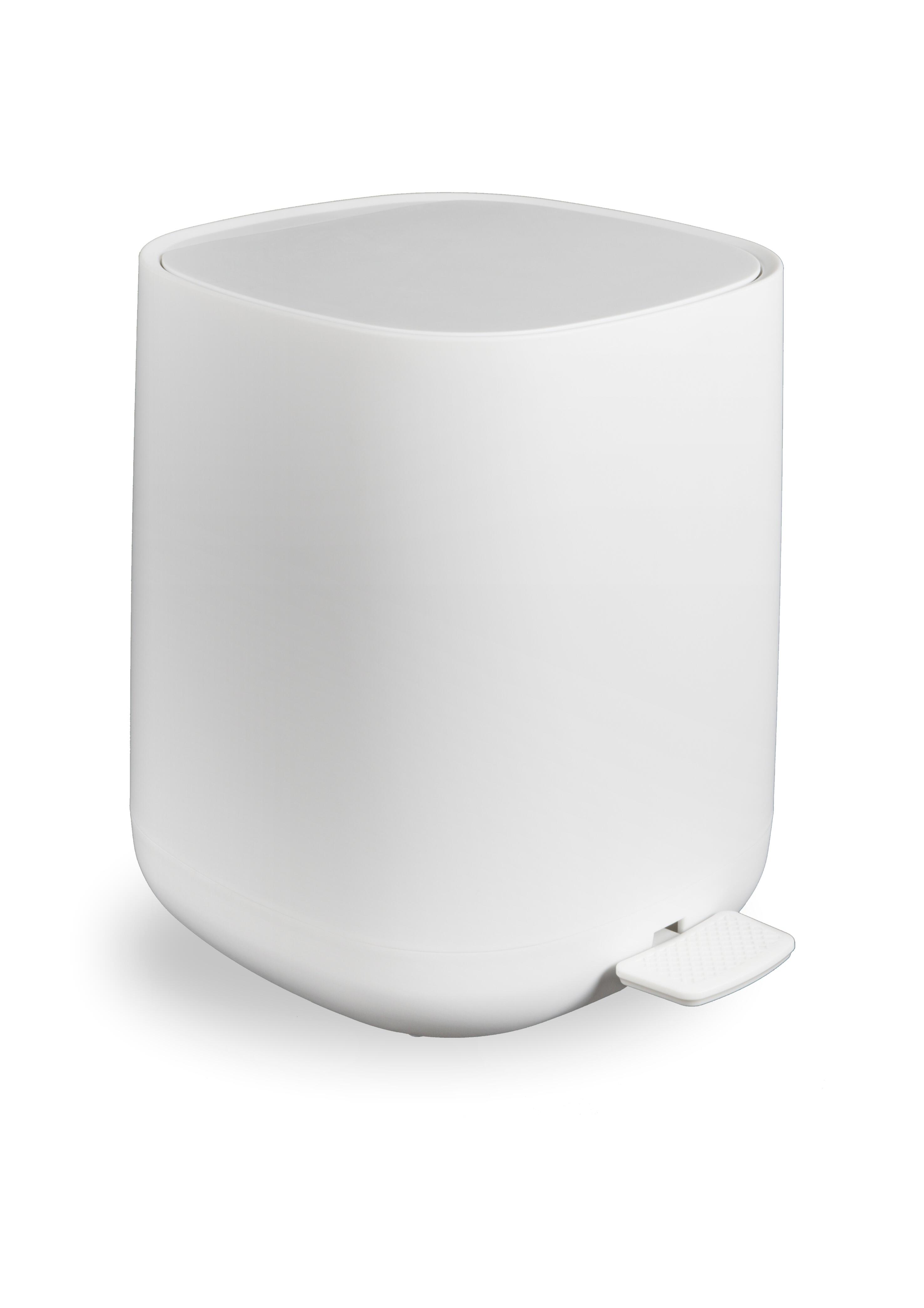 Cestino da bagno a pedale gettacarta pod METAFORM Bianco 5 L in polipropilene - 4