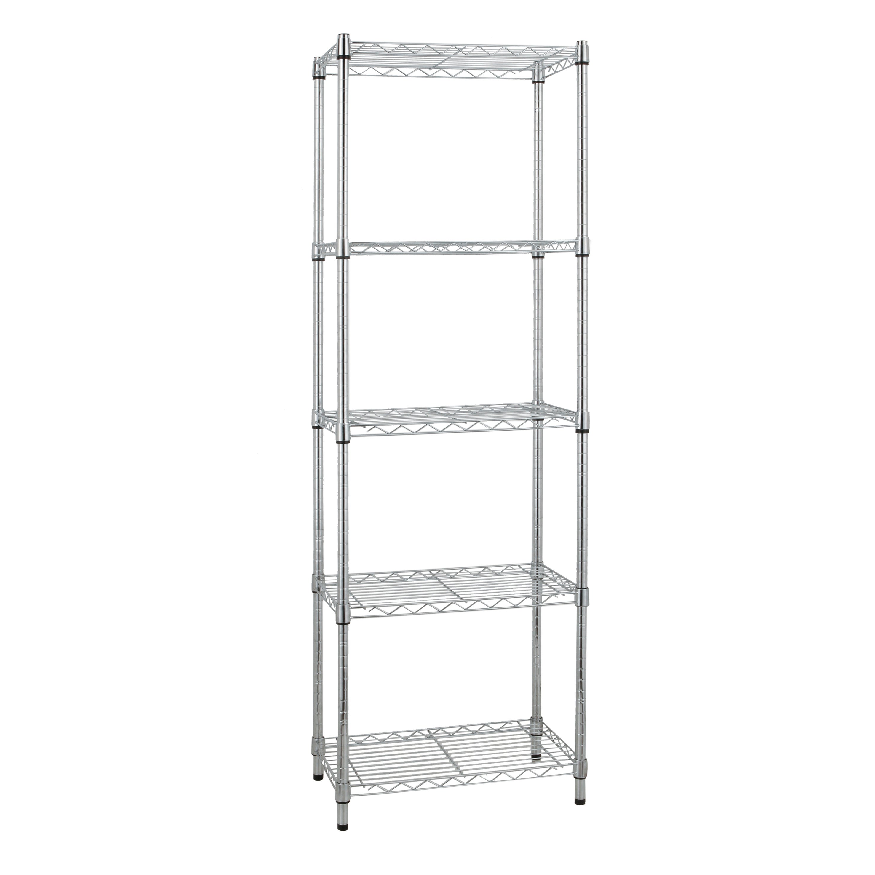 Spancraft Scaffale In Vetro E Acciaio Spazzolato - CR-12x33, 30,5x83,8 Cm, Capacità 36,3 Kg, Vetro Temperato