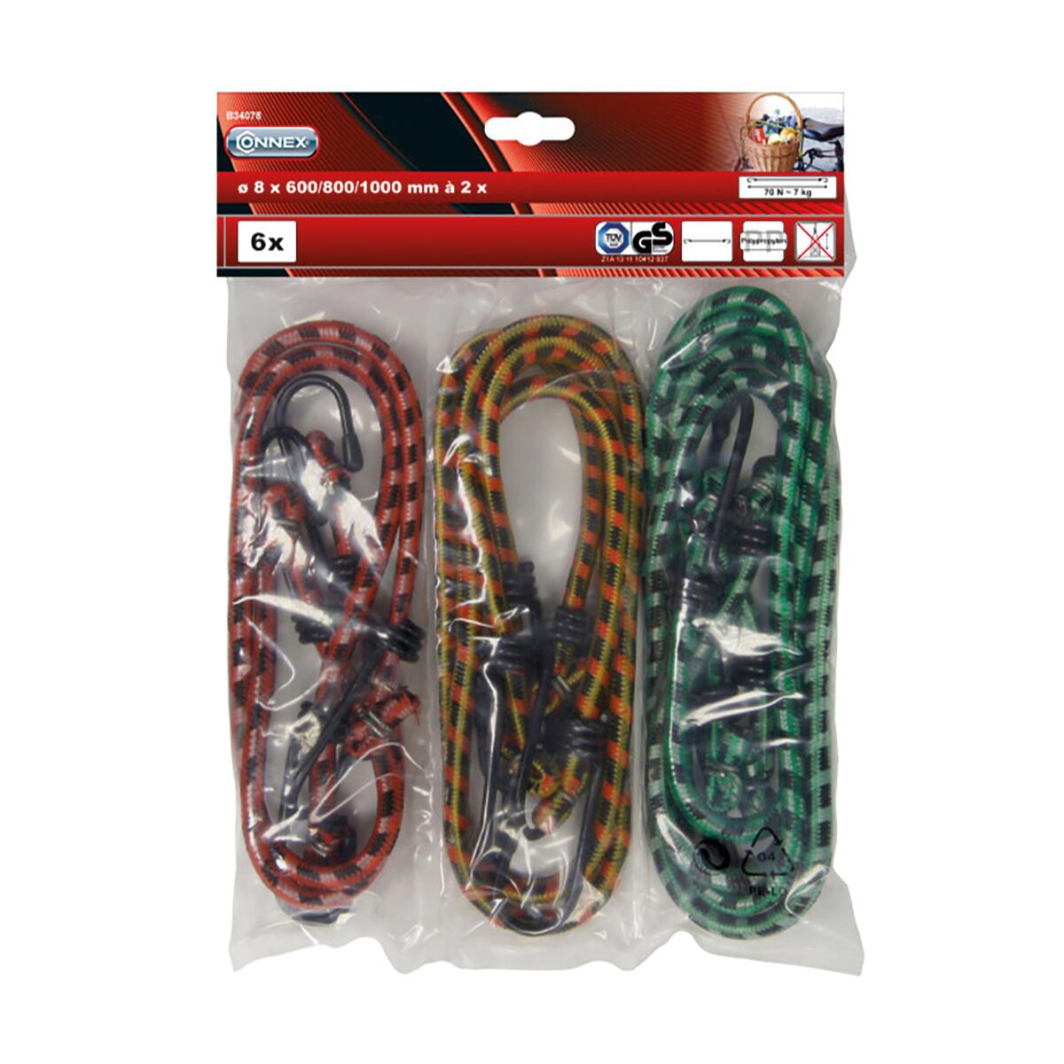 Corda elastica con gancio multicolore L 1 m x Ø 8 mm 6 pezzi - 2