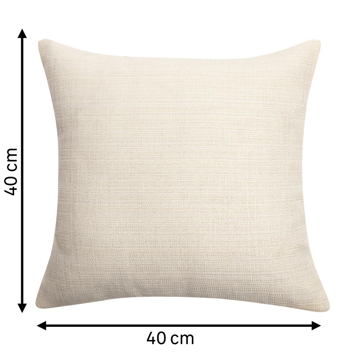 Cuscino in velluto a coste écru 37x37 cm Picadily | Maisons du Monde