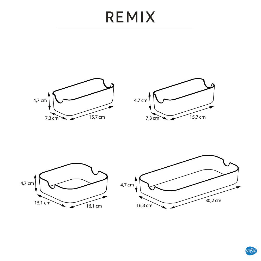Conjunto de 4 caixas SENSEA REMIX BRANCO - 9