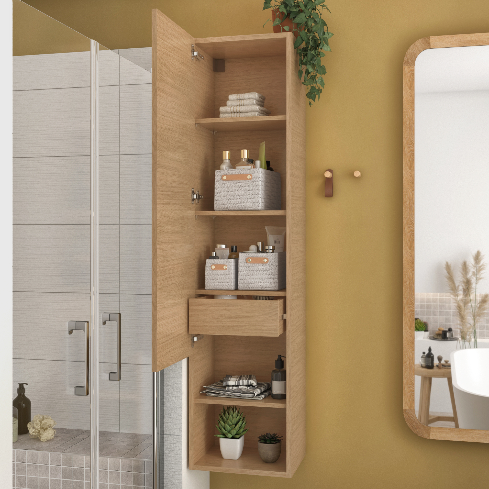 Lot de 3 Panier Produit sans nom de série gris clair l.19 x P.24.5 x H.16 cm SEN - 2