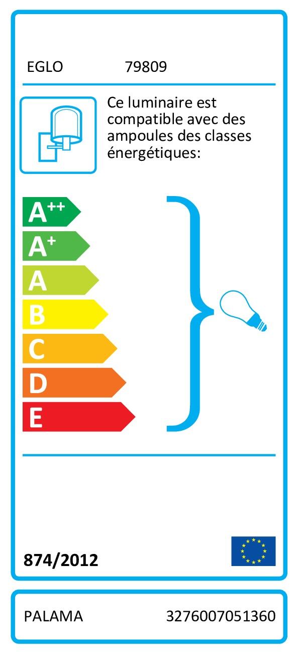 Applique descendante E27, aluminium / verre, noir, Palama, INSPIRE - 3
