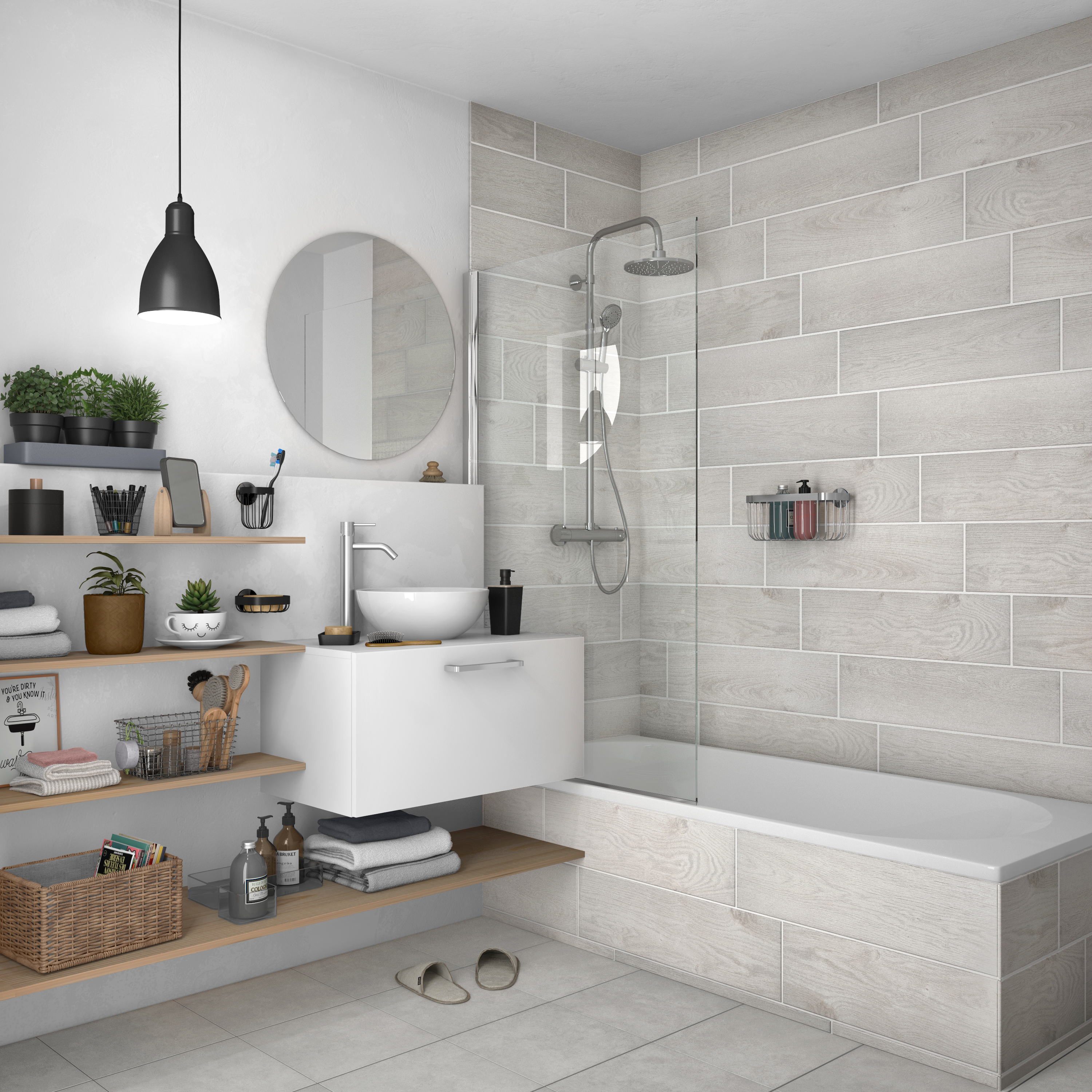 Piastrella da pavimento e rivestimento interno 17.8 x 62.8 cm Sp. 7.4 mm Leave in gres porcellanato smaltato avorio opaco traffico intenso (pei 4/5) R9 1.56 mq - 3