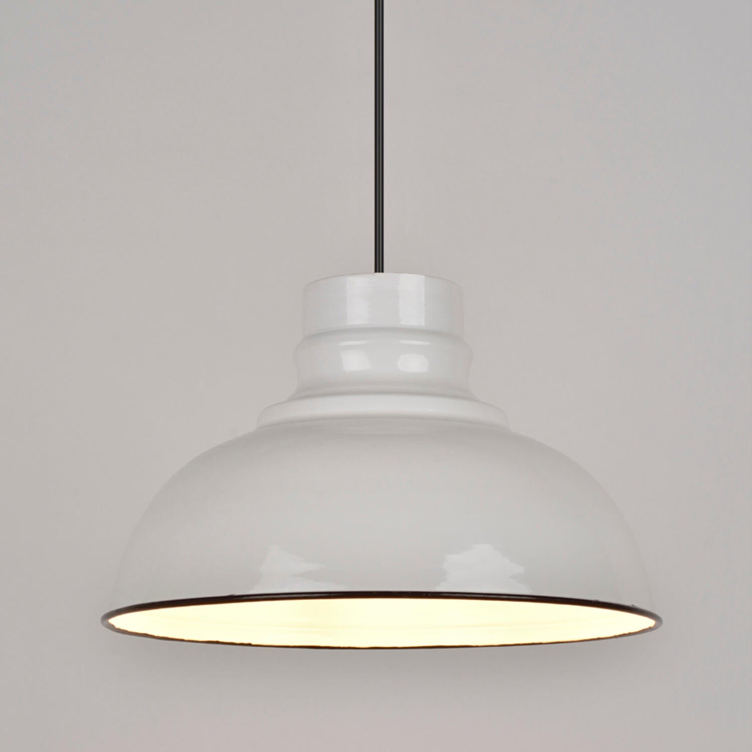Suspension Canteen acier, blanc, Diam.30 cm, E27 - 8