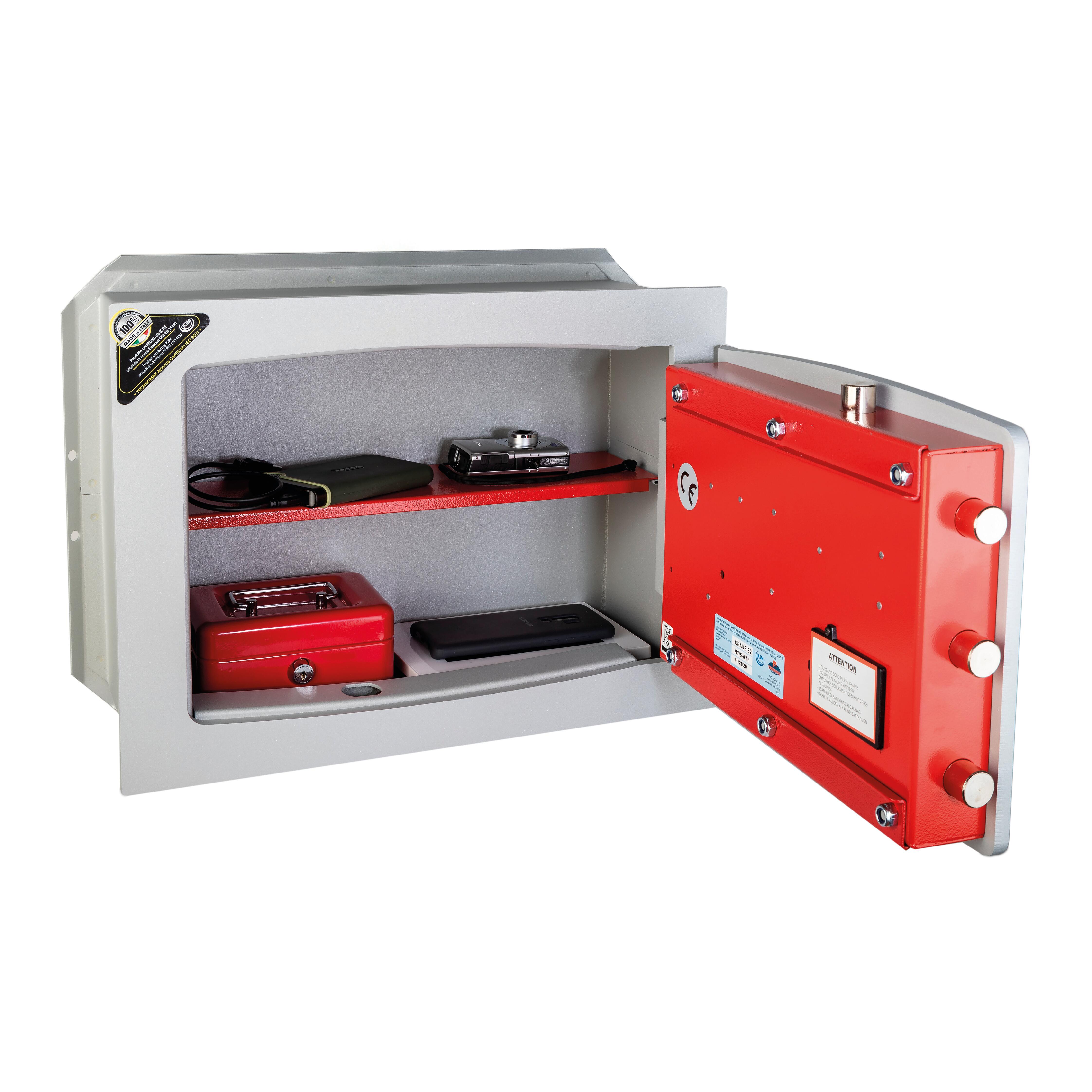 Cassaforte con codice elettronico TECHNOMAX NT/5AT a incasso L 46 x H 34 x P 20 cm - 5