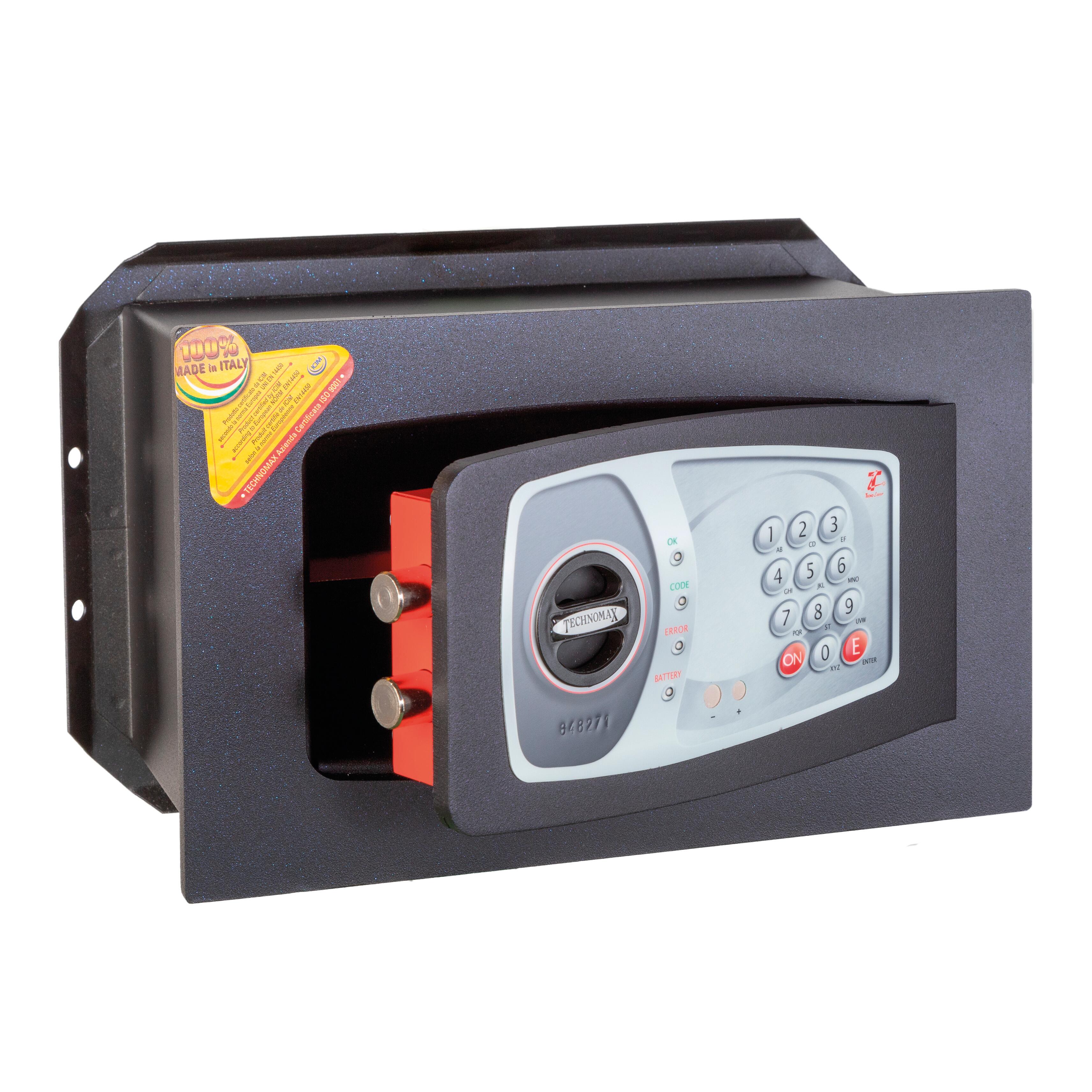 Cassaforte con codice elettronico TECHNOMAX NT/3 a incasso L 34 x H 21 x P 20 cm - 3