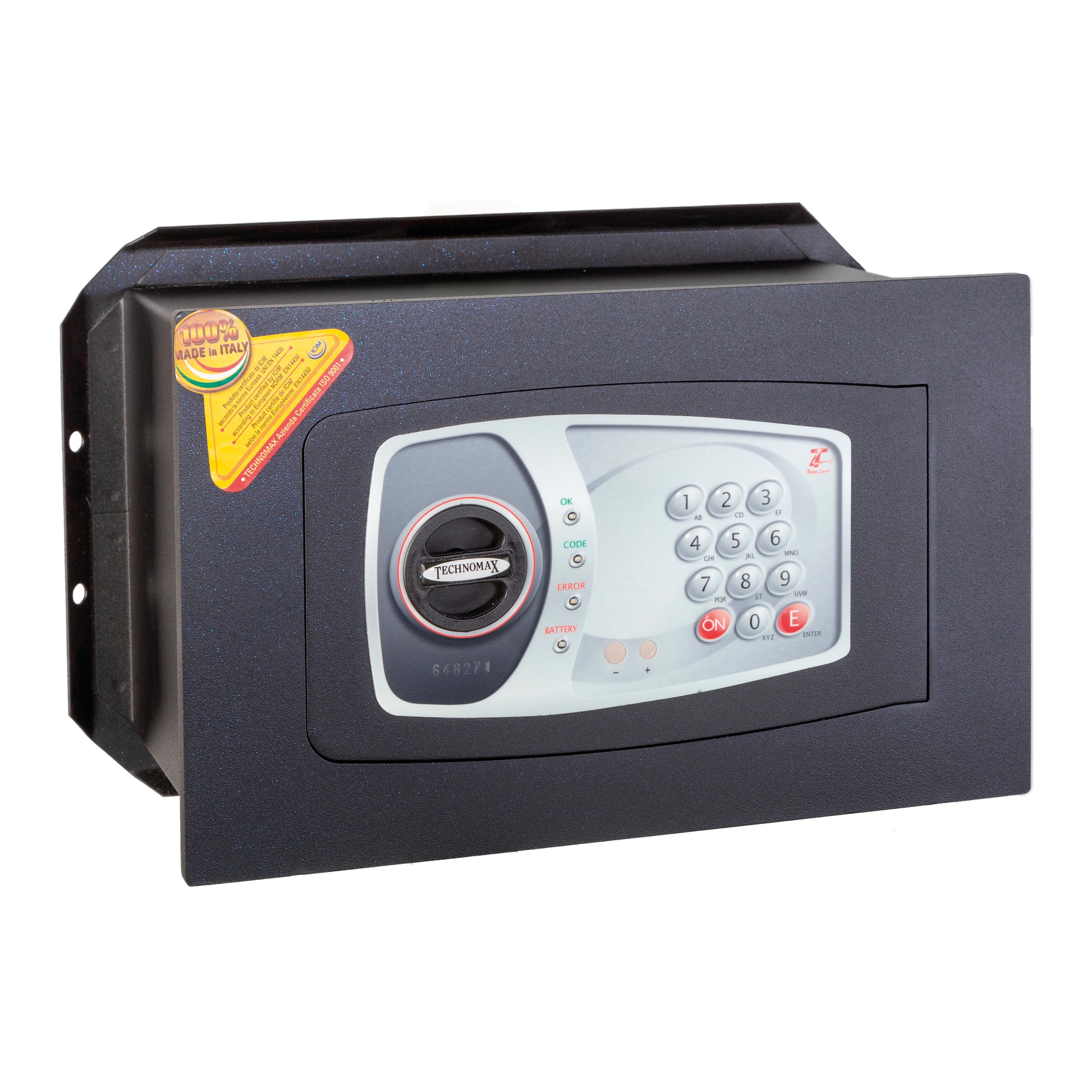 Cassaforte con codice elettronico TECHNOMAX NT/3 a incasso L 34 x H 21 x P 20 cm - 2