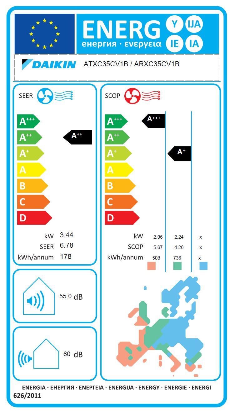 Condizionatore a muro monosplit inverter DAIKIN NEW ECOPLUS classe raffreddamento A++, classe di riscaldamento A+, bianco - 6