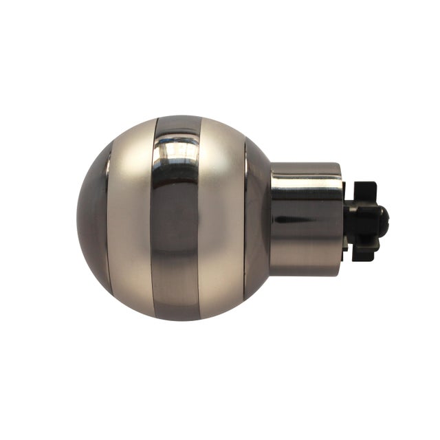 Finale per bastone Jazz EASY FIX sfera in alluminio spazzolato nero lucido Ø 28 mm INSPIRE, 1 pezzo