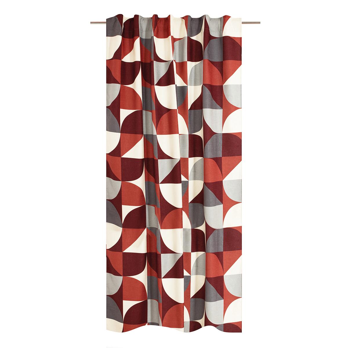 Tenda Oliver marrone, fettuccia e passanti nascosti 140x280 cm - 5