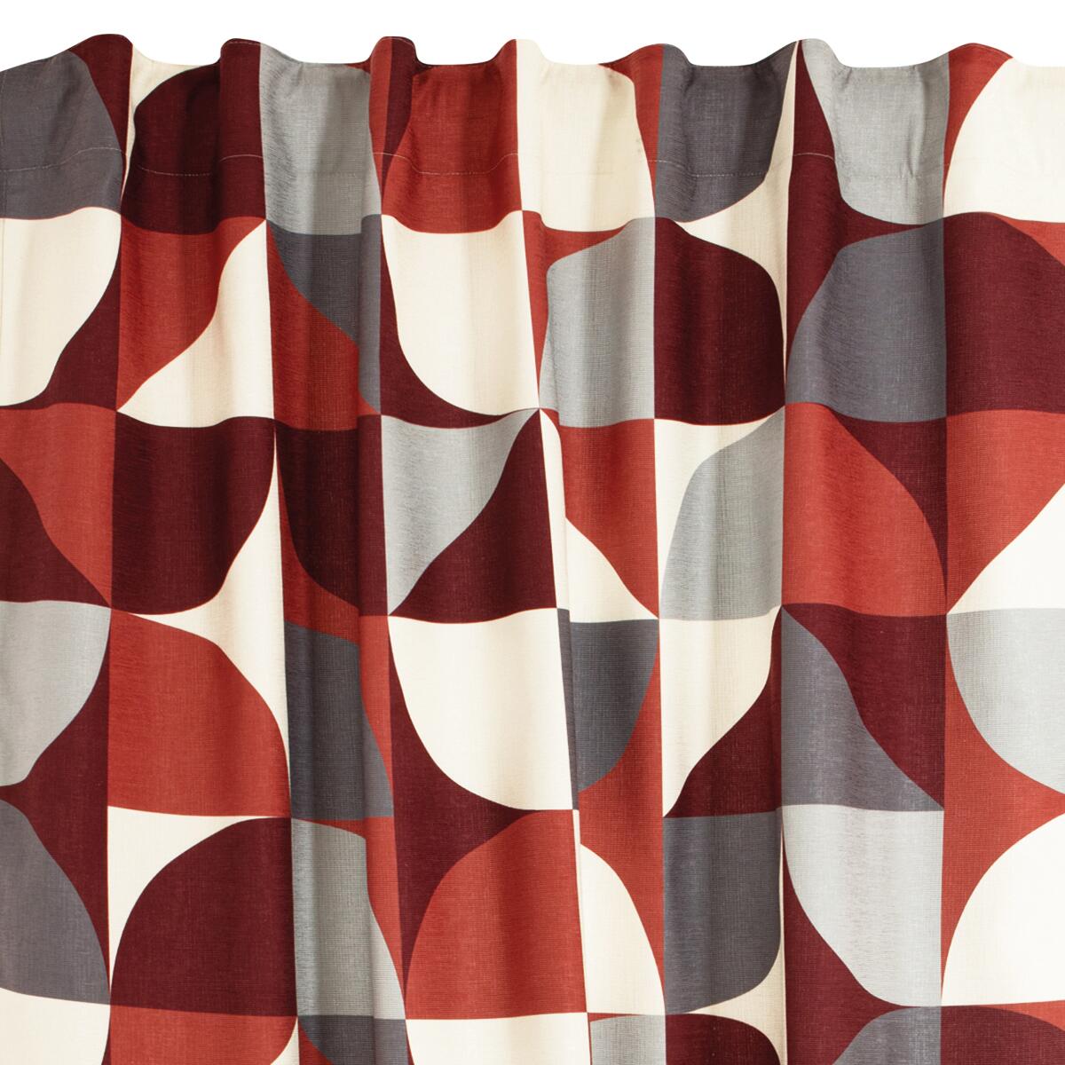 Tenda Oliver marrone, fettuccia e passanti nascosti 140x280 cm - 7
