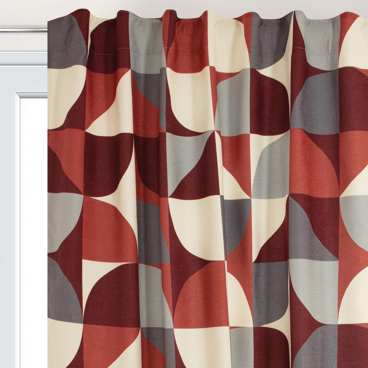 Tenda Oliver marrone, fettuccia e passanti nascosti 140x280 cm - 6