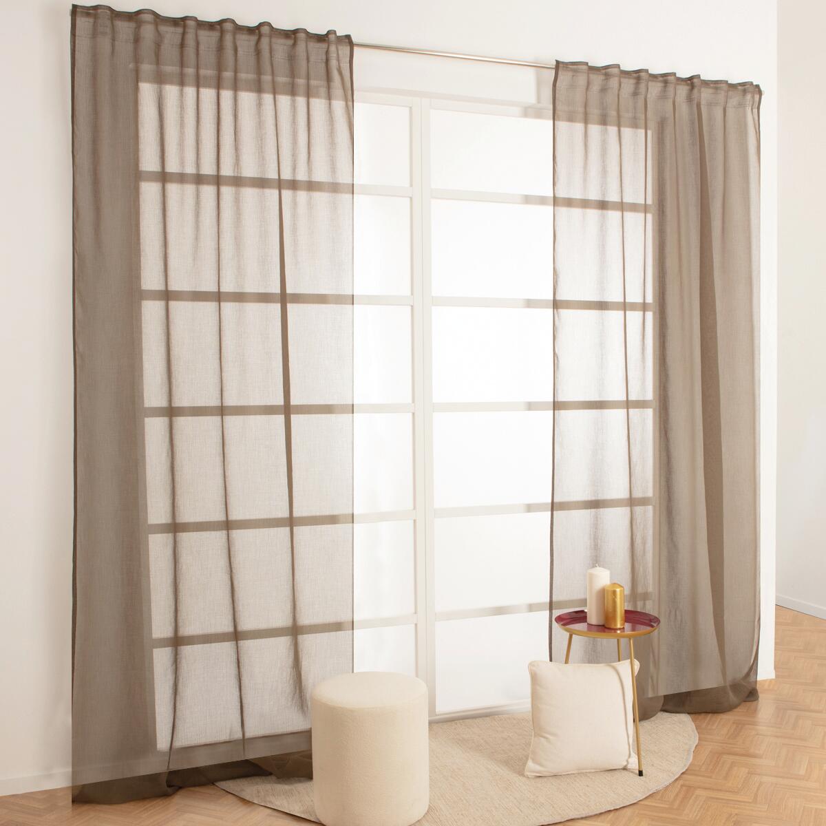 Tenda Accadia marrone, fettuccia 140x280 cm - 2