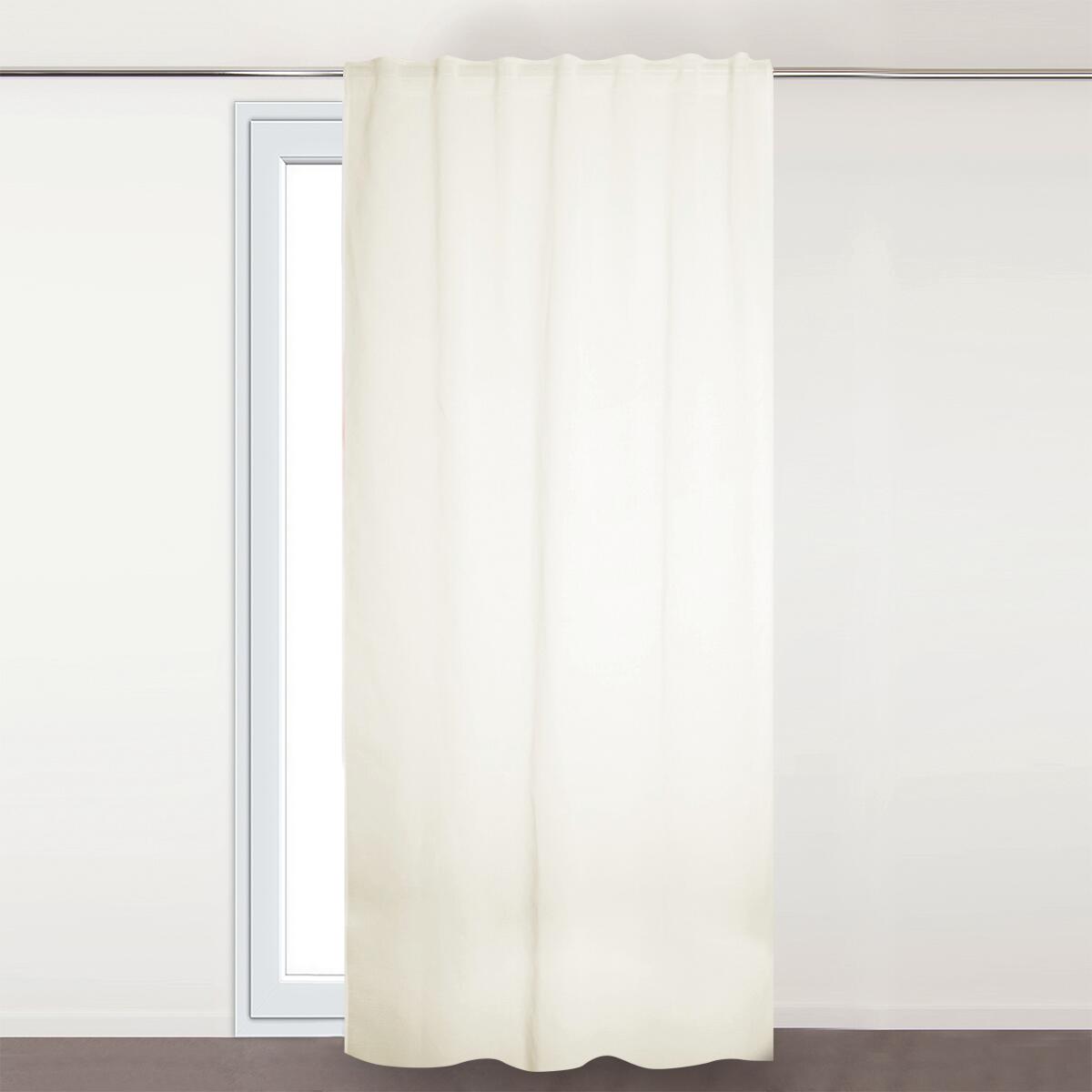 Tenda Accadia ecrù semi-oscurante passanti nascosti 140x280 cm - 5