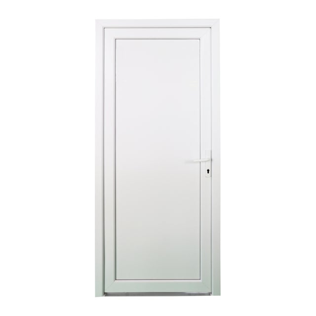 Portoncino d'ingresso in pvc Base L 90 x H 210 cm bianco apertura sinistra