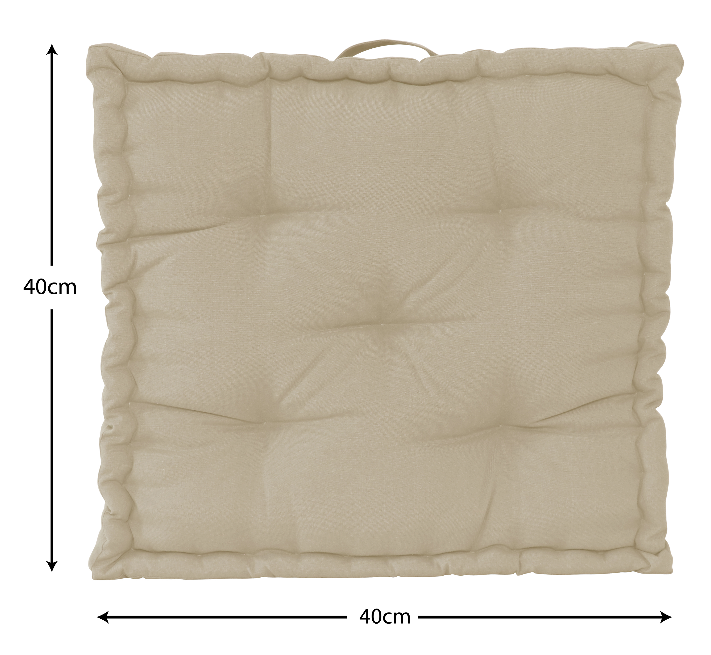 Cojín de suelo exterior/interior  INSPIRE Luck   Beige Trench 40x40x10cm - 12