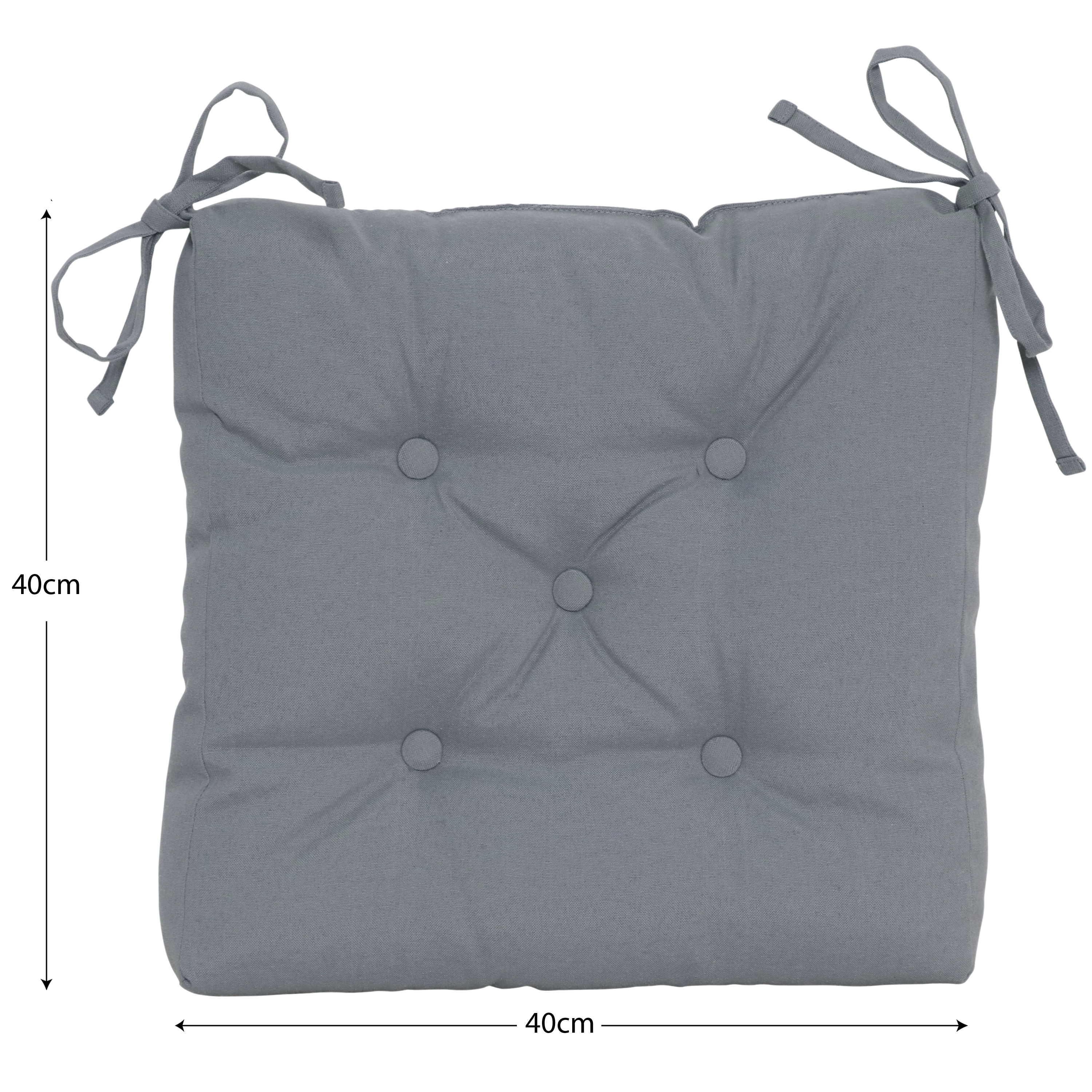 Poduszka na krzesło Luck szare 40 x 40 x 6 cm Inspire - 10