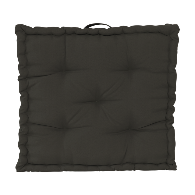 Cuscino da pavimento Futon INSPIRE Luck effetto cotone grigio antracite 40 x 40 cm