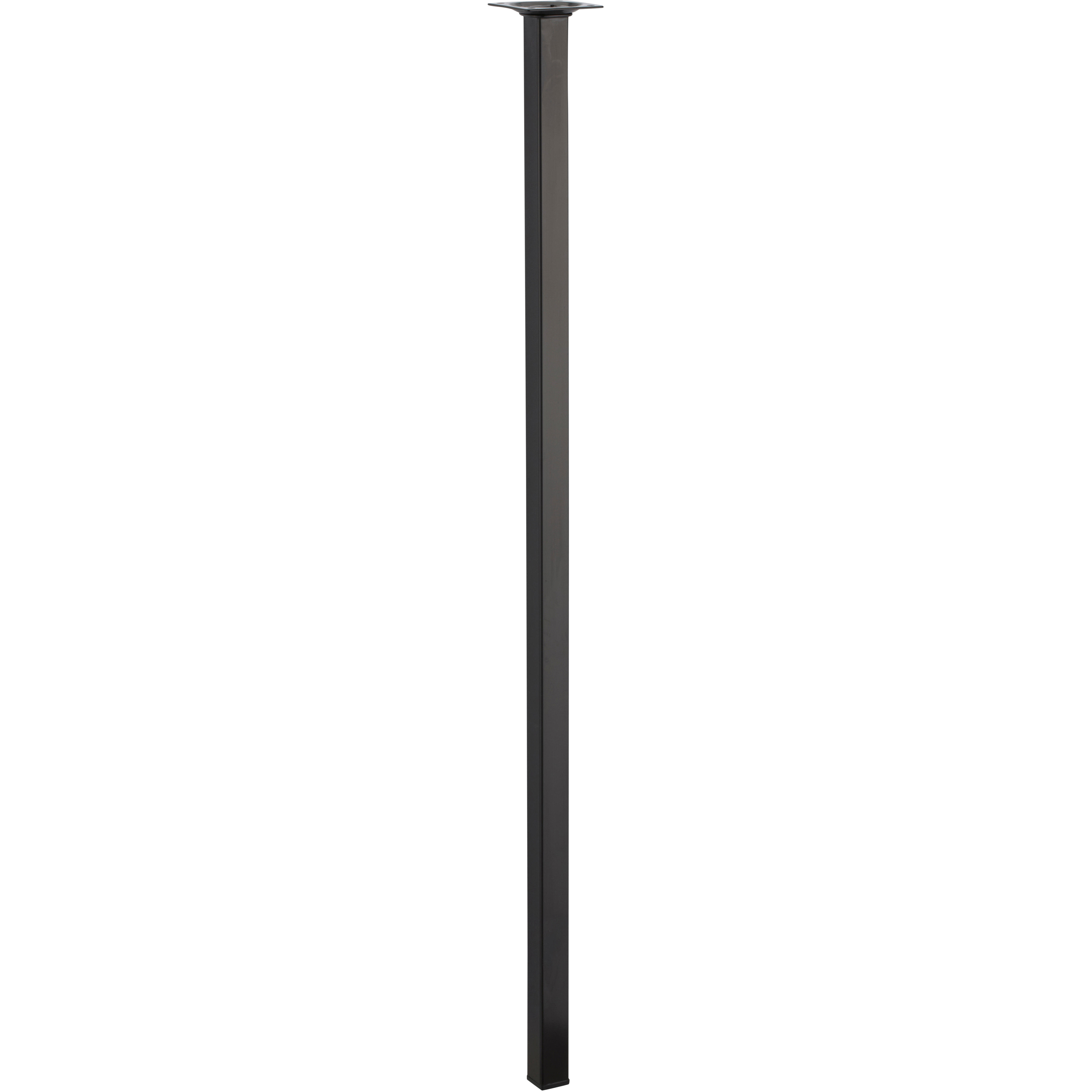 Pied de table carré Hettich, noir, diamètre 2.4x2.4 cm x hauteur 80 cm - 4