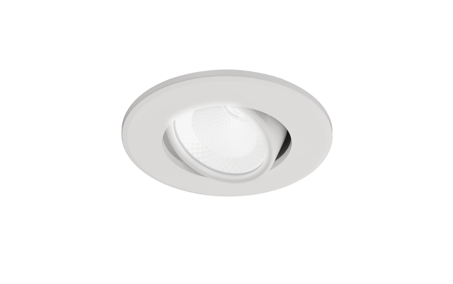 Faretto da incasso con fonte luminosa orientabile Modulo LED INSPIRE DAN bianco  Ø 6.8 cm Luce bianco caldo