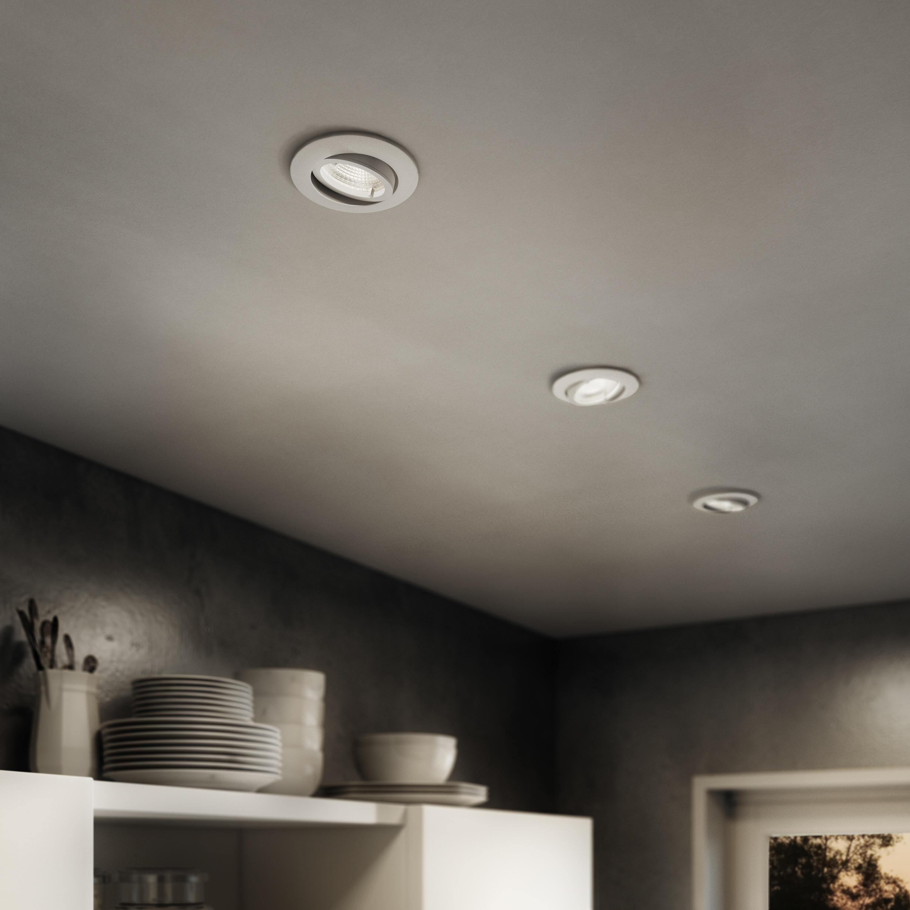 Set da 3 pezzi, faretto da incasso con fonte luminosa fisso GU10 INSPIRE BAMA bianco  Ø 8.8 cm Luce luce cct e rgb - 5