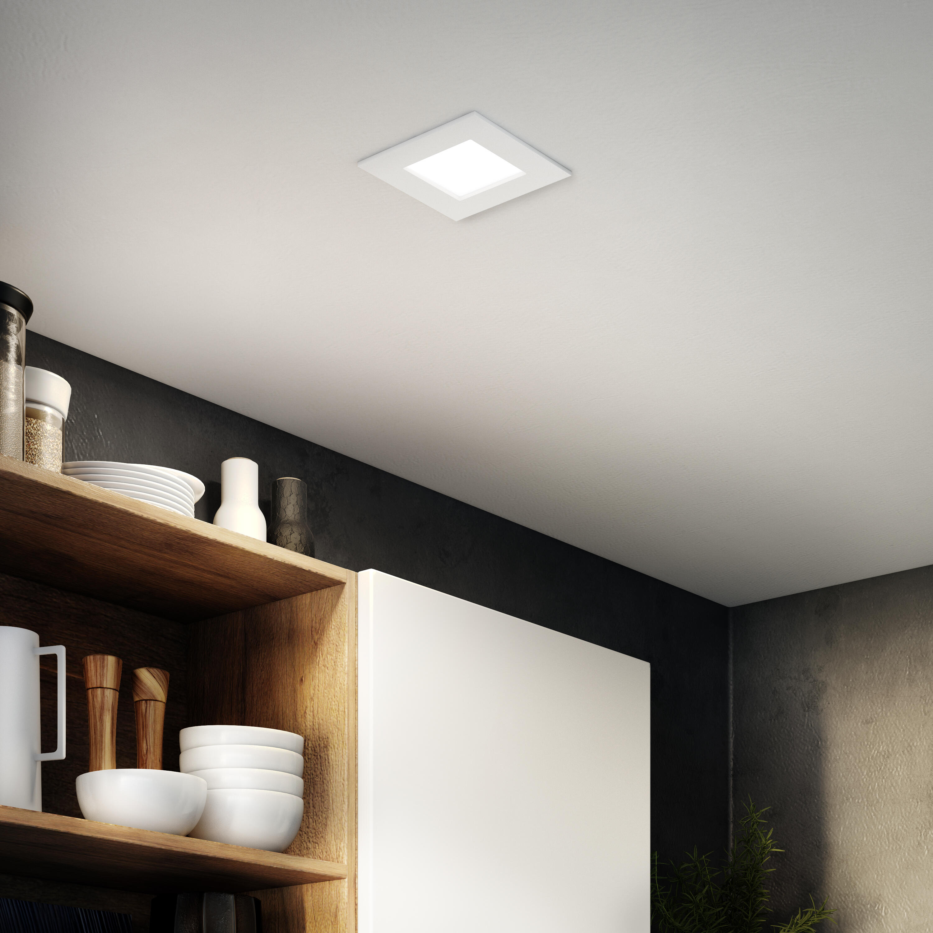Faretto da incasso con fonte luminosa fisso Modulo LED INSPIRE EXTRA FLAT XS bianco 8.5X8.5 cm Luce bianco naturale - 4