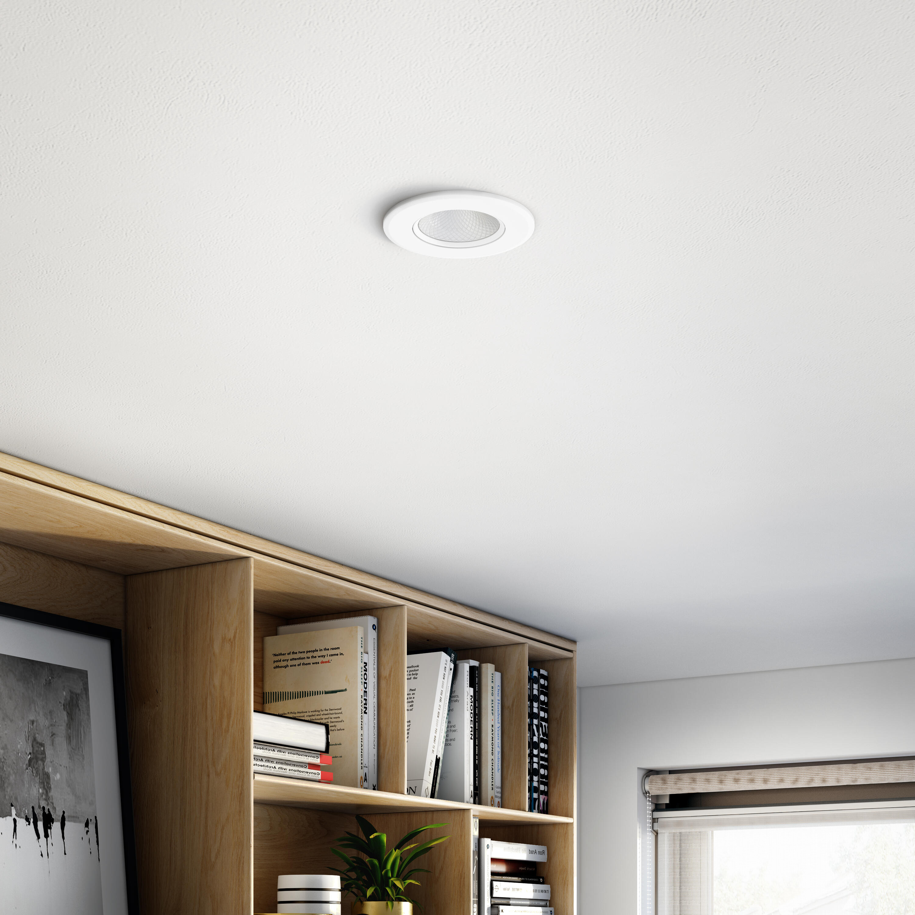 Faretto da incasso con fonte luminosa orientabile Modulo LED INSPIRE DAN bianco  Ø 6.8 cm Luce bianco caldo - 4