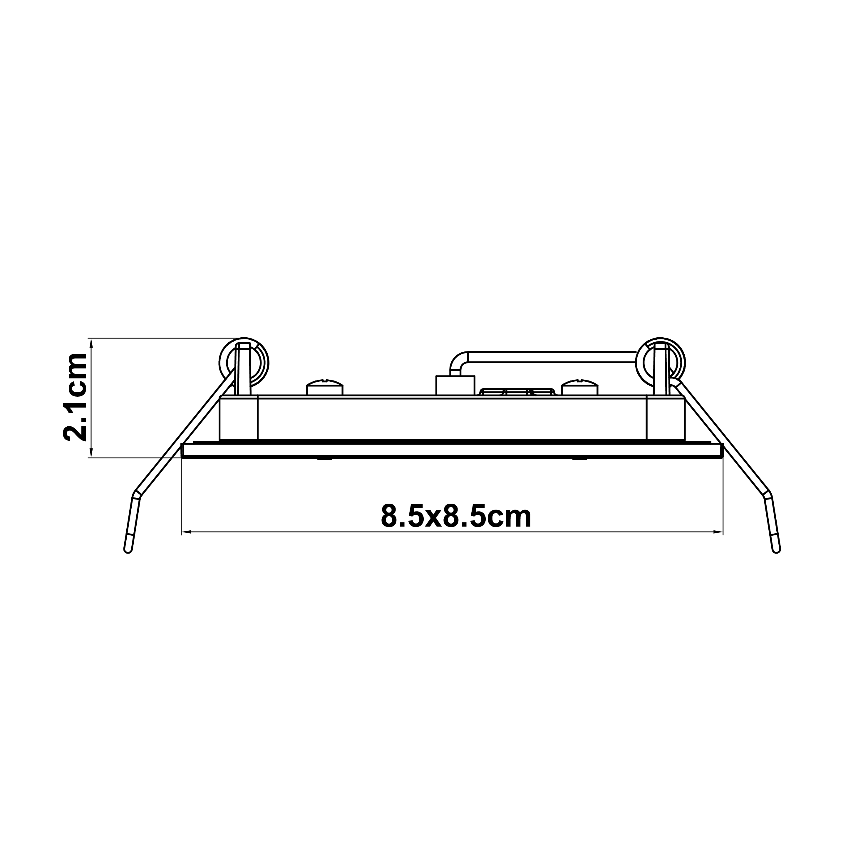 Faretto da incasso con fonte luminosa fisso Modulo LED INSPIRE EXTRA FLAT XS bianco 8.5X8.5 cm Luce bianco naturale - 7