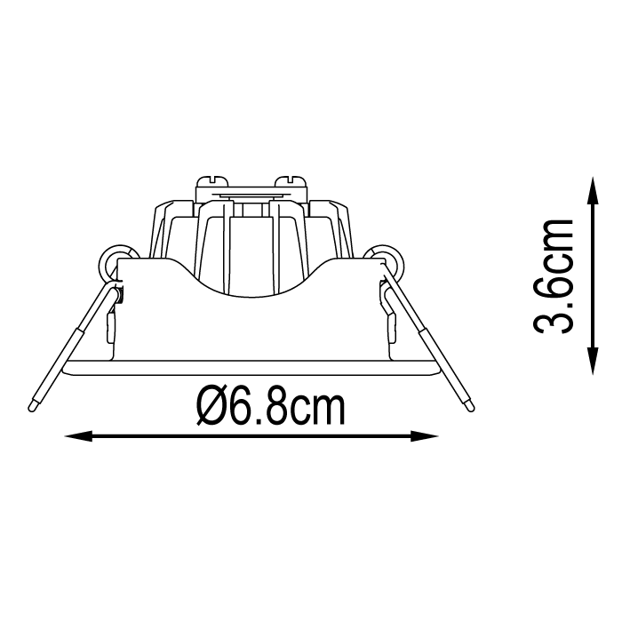 Faretto da incasso con fonte luminosa orientabile Modulo LED INSPIRE DAN bianco  Ø 6.8 cm Luce bianco caldo - 5