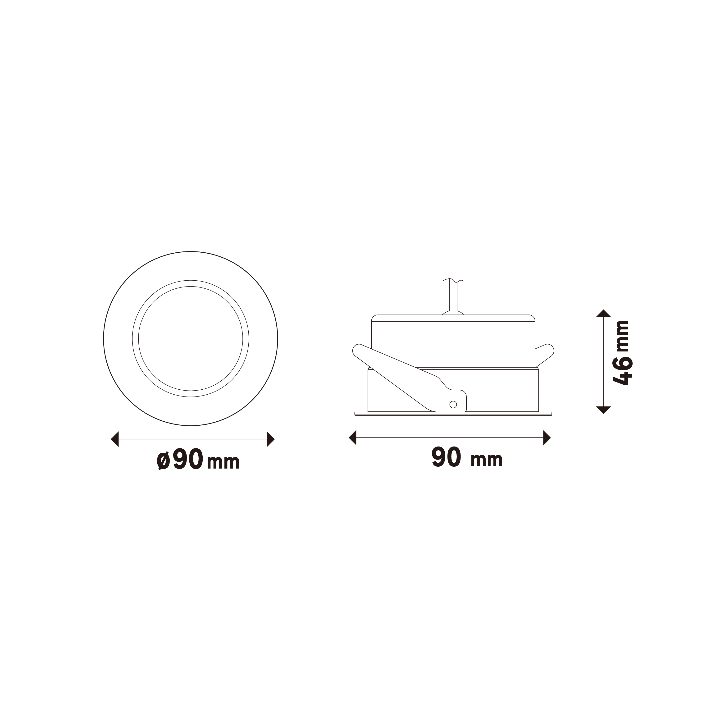 Spot LED encastré salle de bain Lindi IP65, blanc chaud/neutre, noir Inspire - 6