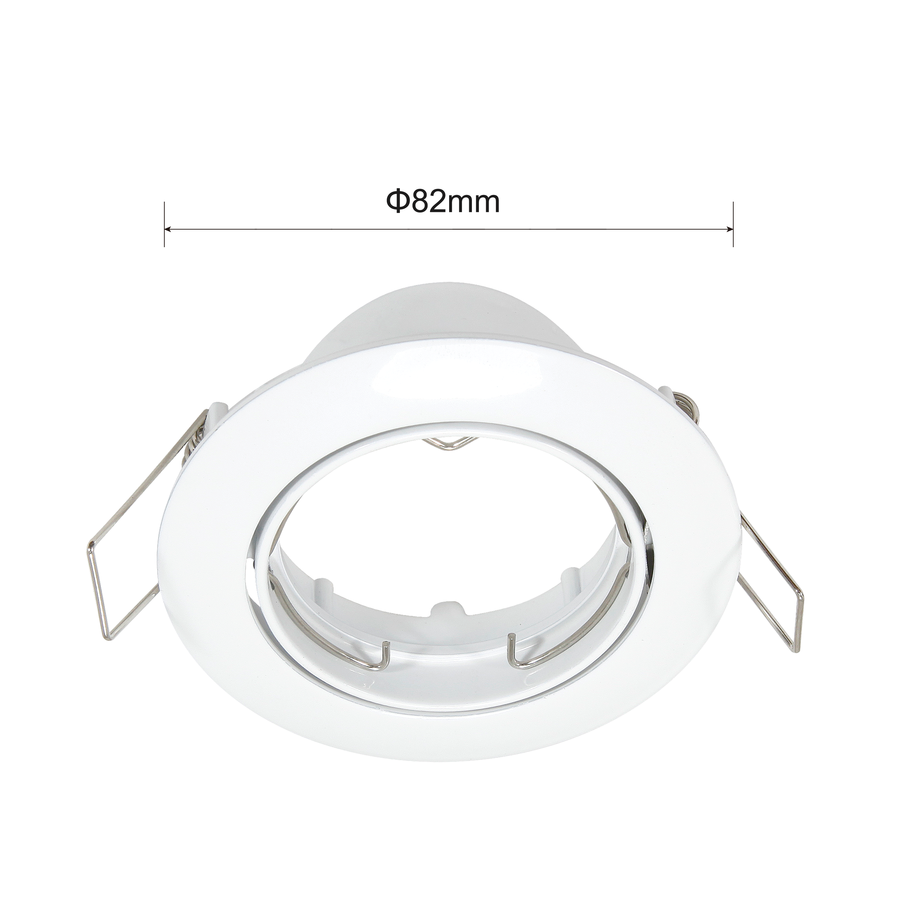 Portafaretto da incasso in alluminio CLANE GU10 bianco tondo IP23 INSPIRE - 11