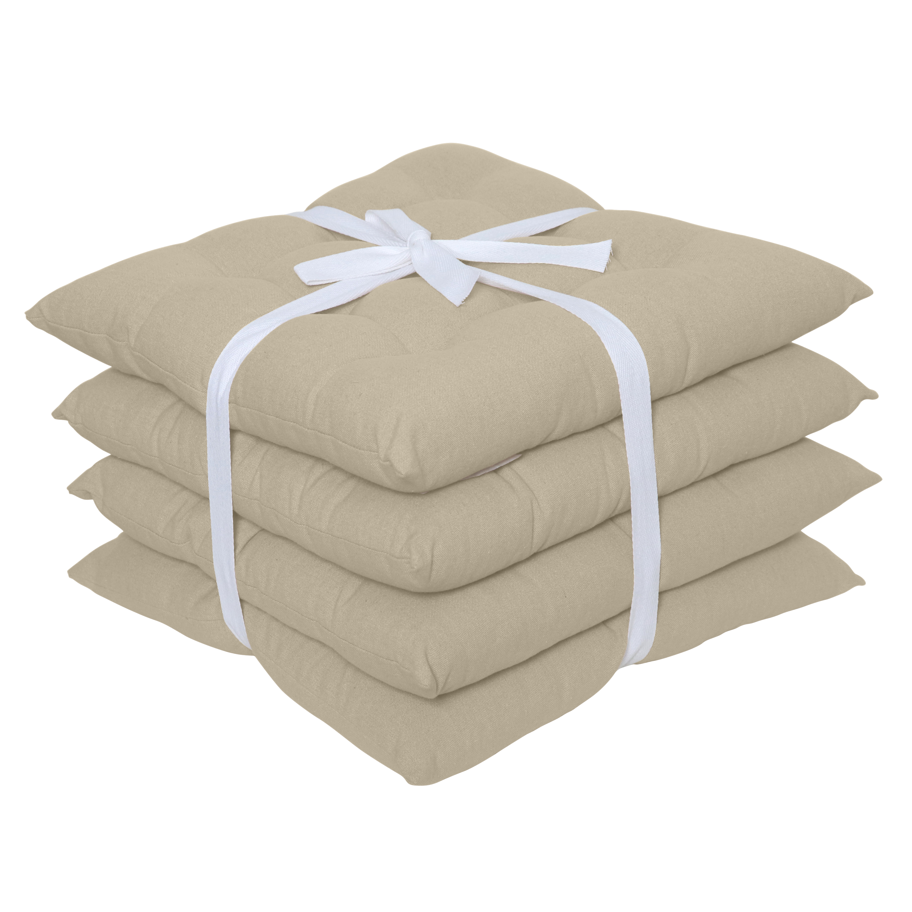 Komplet 4 poduszek na krzesło Popy beżowe 38 x 38 x 5 cm - 8