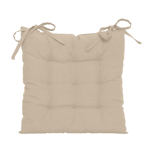 Set 4 cuscini per sedia in cotone beige 38 x 38 x Sp 5 cm