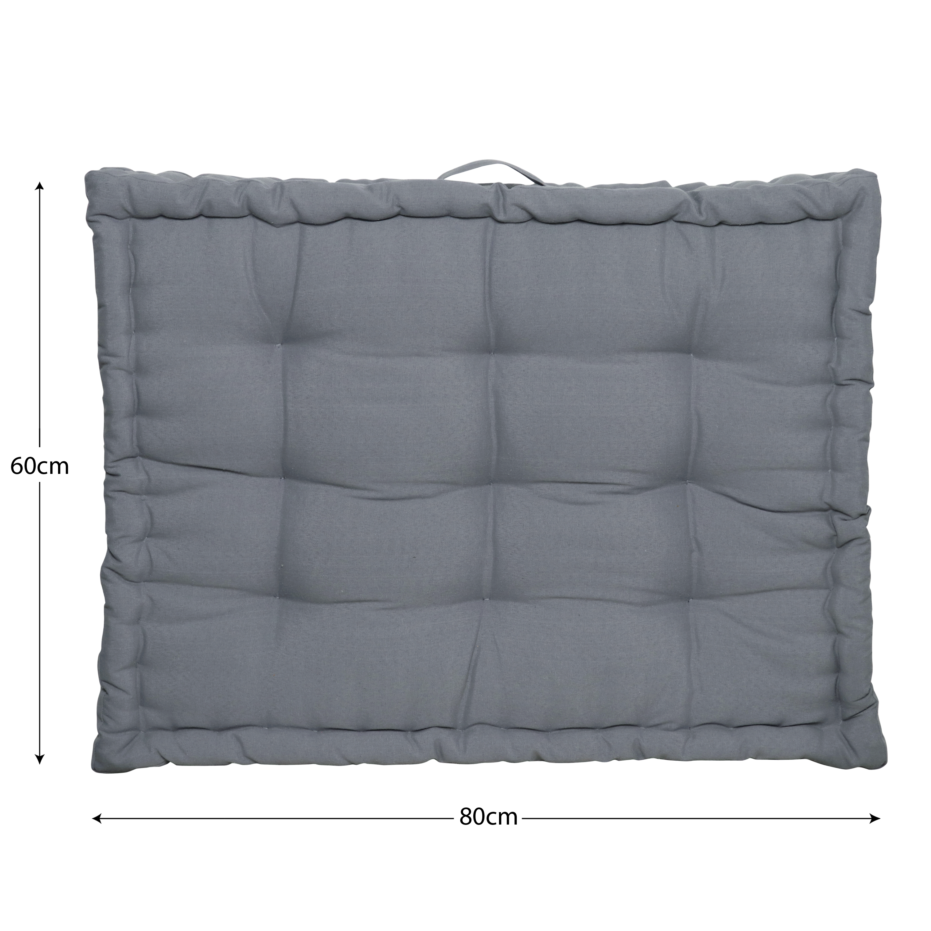 Almofada de chão Luck 80x60x15 cinzento Inspire - 8