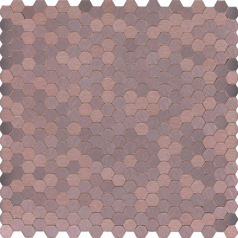 Mozaika Tera Pink Gold Hexa Brushed 30.5 X 30.3 Artens