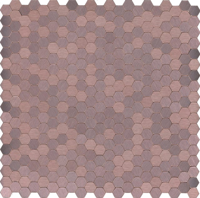 Mozaika Tera Pink Gold Hexa Brushed 30.5 X 30.3 Artens