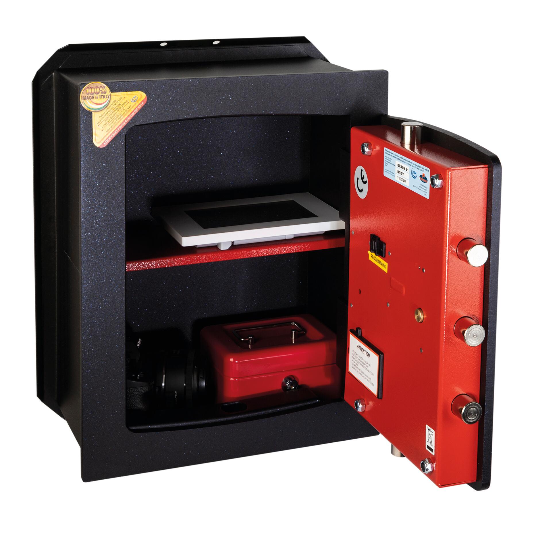 Cassaforte con codice elettronico TECHNOMAX NT/5V a incasso L 34 x H 42 x P 20 cm - 5