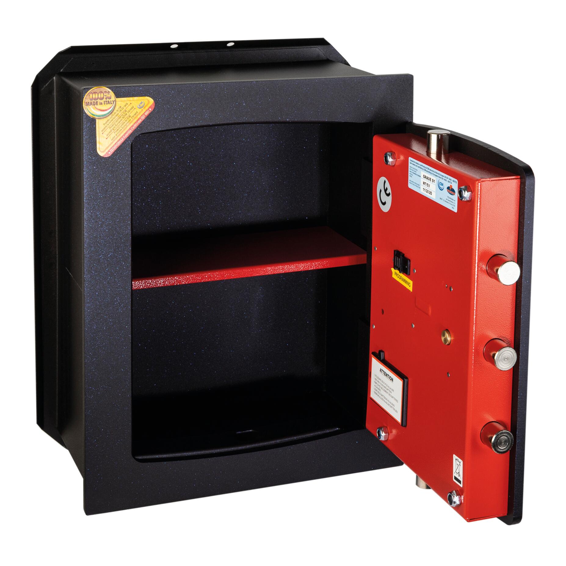 Cassaforte con codice elettronico TECHNOMAX NT/5V a incasso L 34 x H 42 x P 20 cm - 4