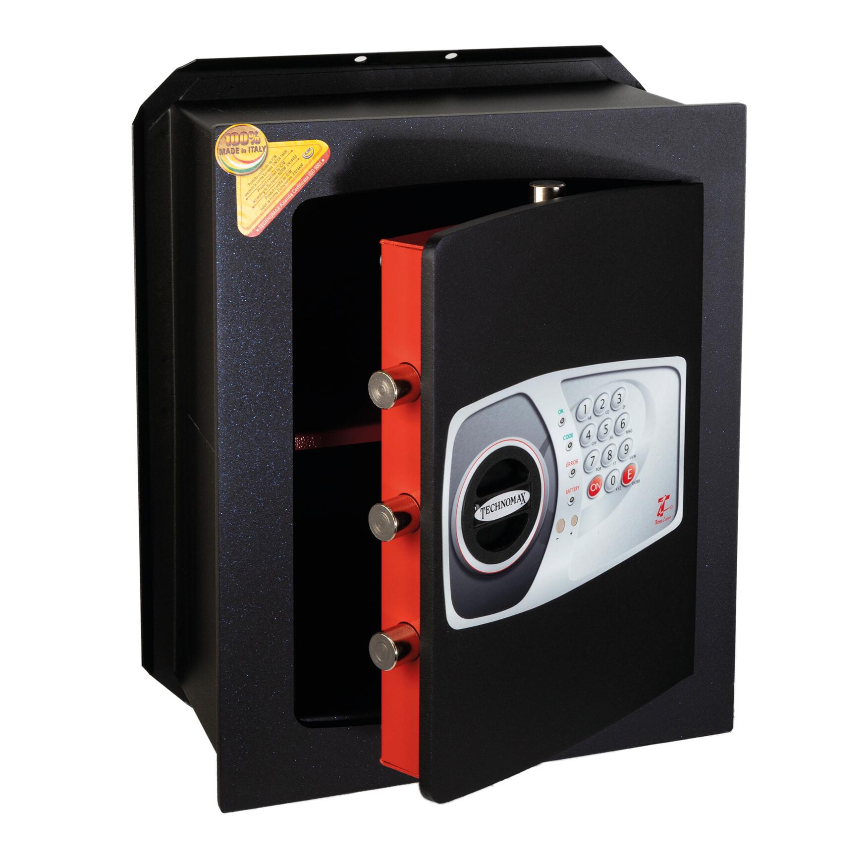 Cassaforte con codice elettronico TECHNOMAX NT/5V a incasso L 34 x H 42 x P 20 cm - 3