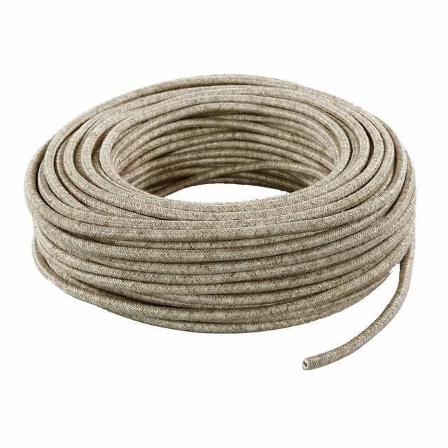 Cavo tessile 3 x 0,75 mm² L 10 m MERLOTTI beige bobina
