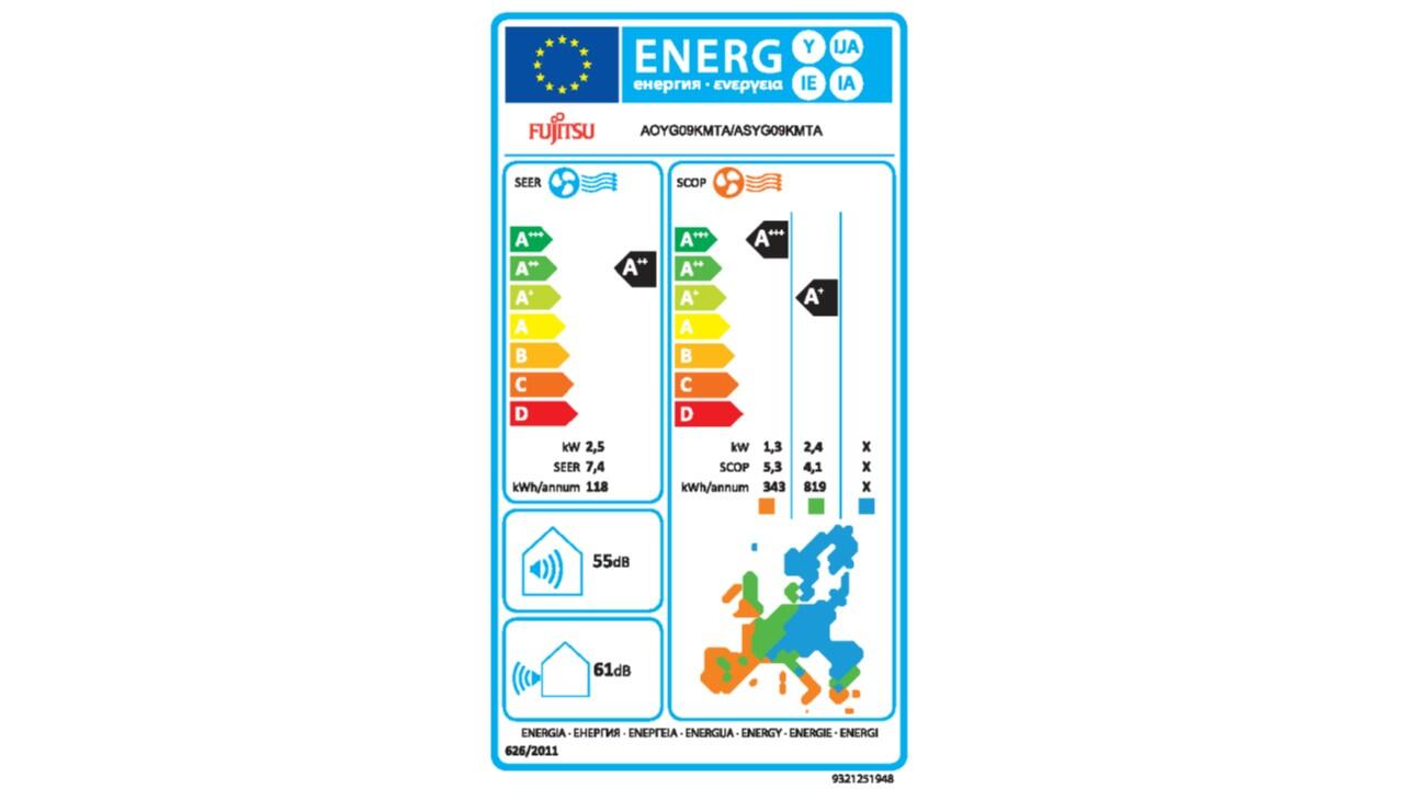 Unità esterna condizionatore FUJITSU dual 9.000 BTU 2.5 KW R32 Inverter A++/A++ serie KM - 2