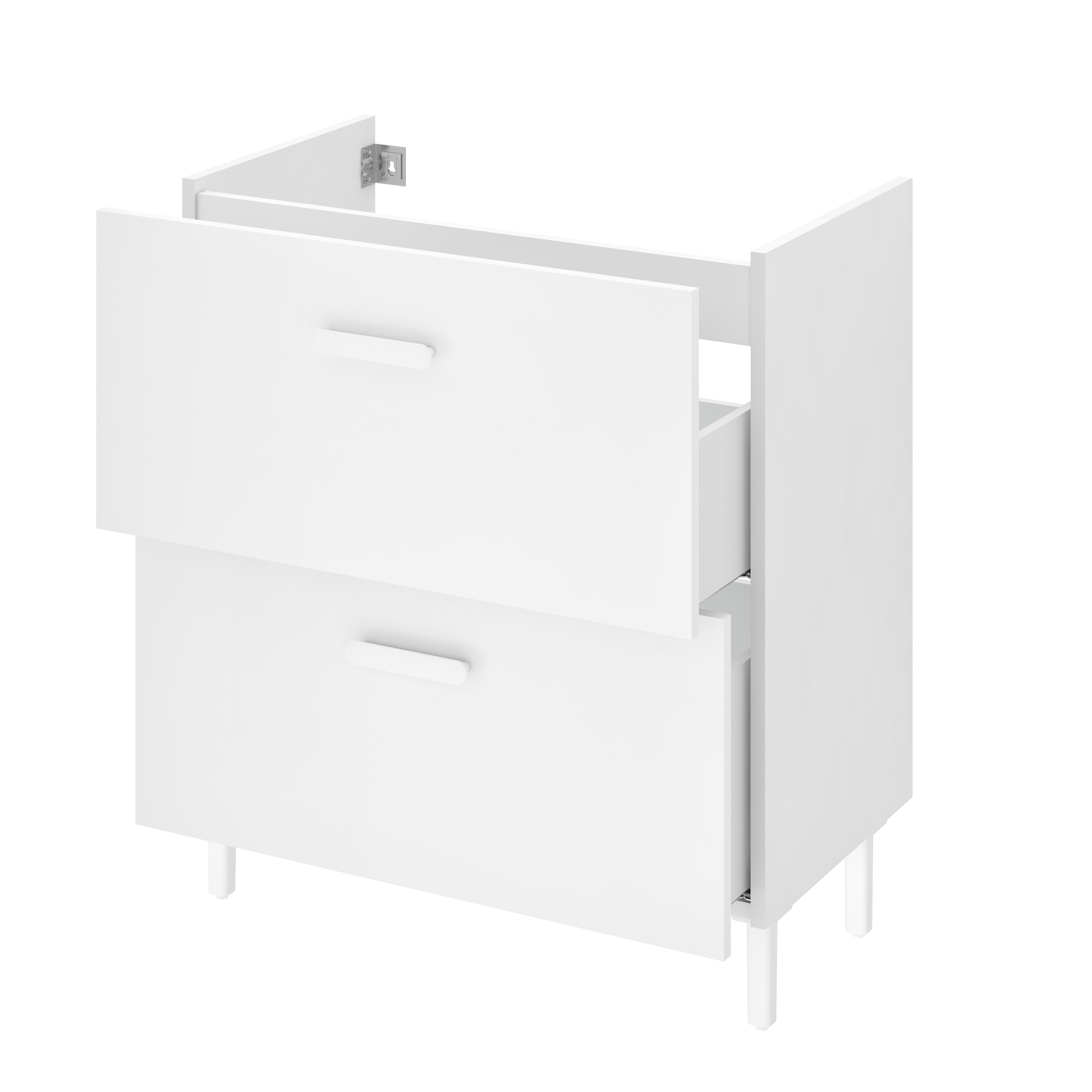 Móvel de casa de banho 70x40x70 cm branco mate Sensea Easy - 4