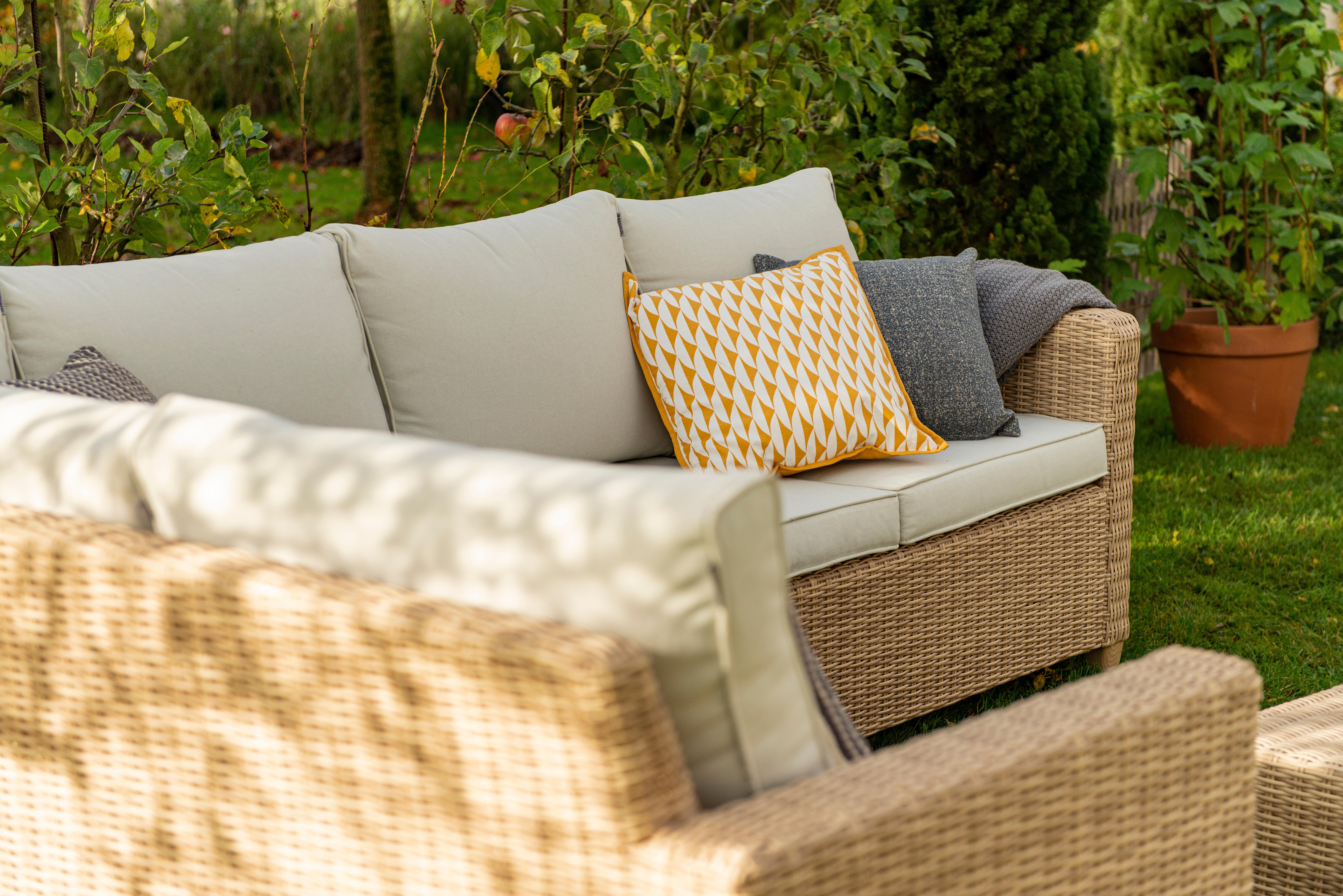 Meble ogrodowe zestaw Medena technorattanowe beżowe Naterial - 10