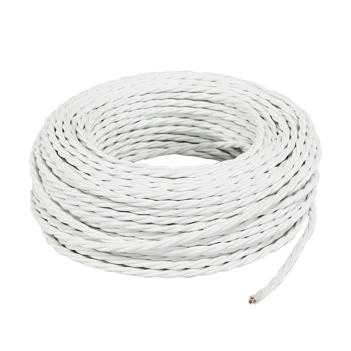 Cavo Tessile Al Metro Creative-cables Grigio Antracite E Beige Losanga 2x0,75mm -xz2rd64 - Foto 8